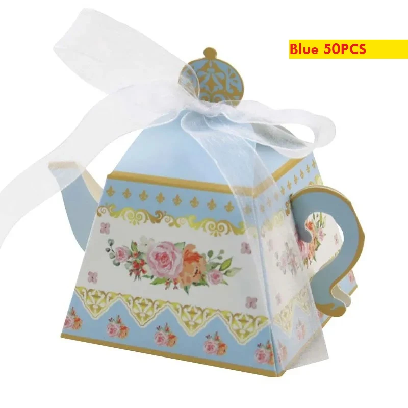 Retro Teapot Shape Paper Candy Box, Wedding Favor