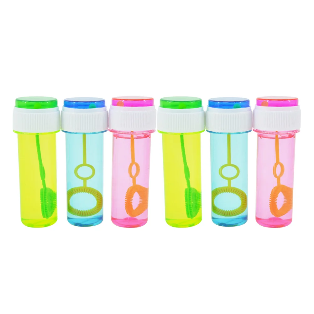 7pcs Bubble Stick Bubble Wands with Bubble Water Simple and Compact for Daily Use (Random Color)