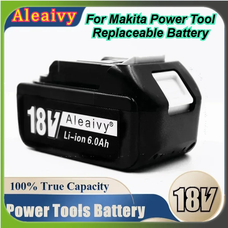 

18V 6000mAh Rechargeable Li-ion Battery for Makita Power Tool Batteries BL1840 BL1850 BL1830 BL1860B LXT Replaceable Battery