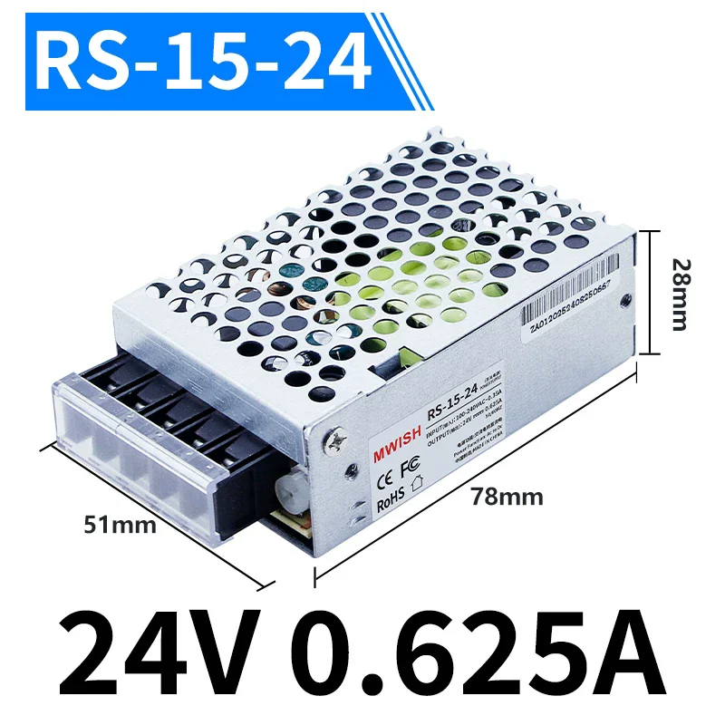 15W 25W 50W DC Switch Power Supply AC to DC 24V 12V Mini DC power CNC Router Single Output