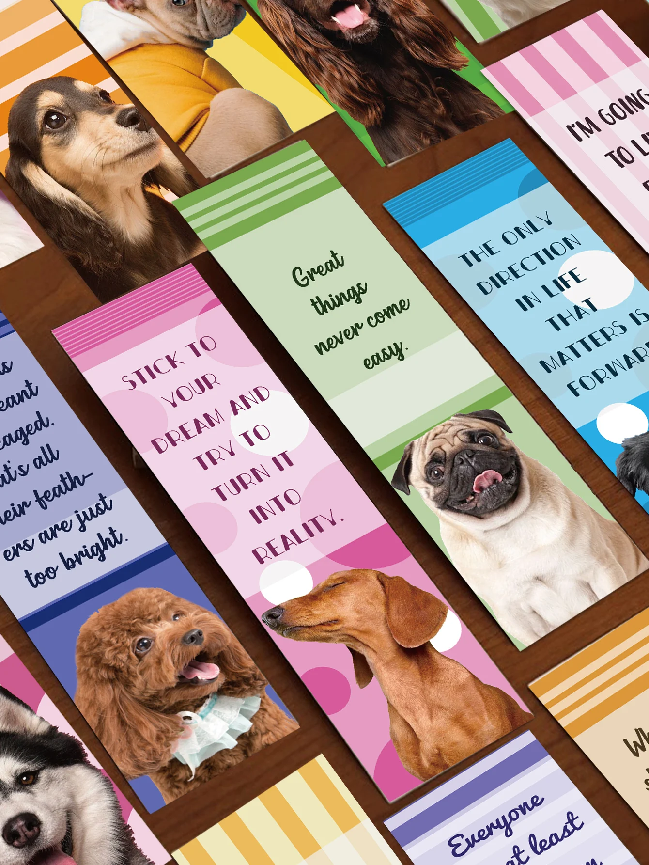 Imagem -05 - Marcador do Cão Inspirado Inglês Etiqueta Criativa do Livro da Leitura Presente Faça Você Mesmo do Estudante Cartão da Mensagem Bonito 30 Pcs