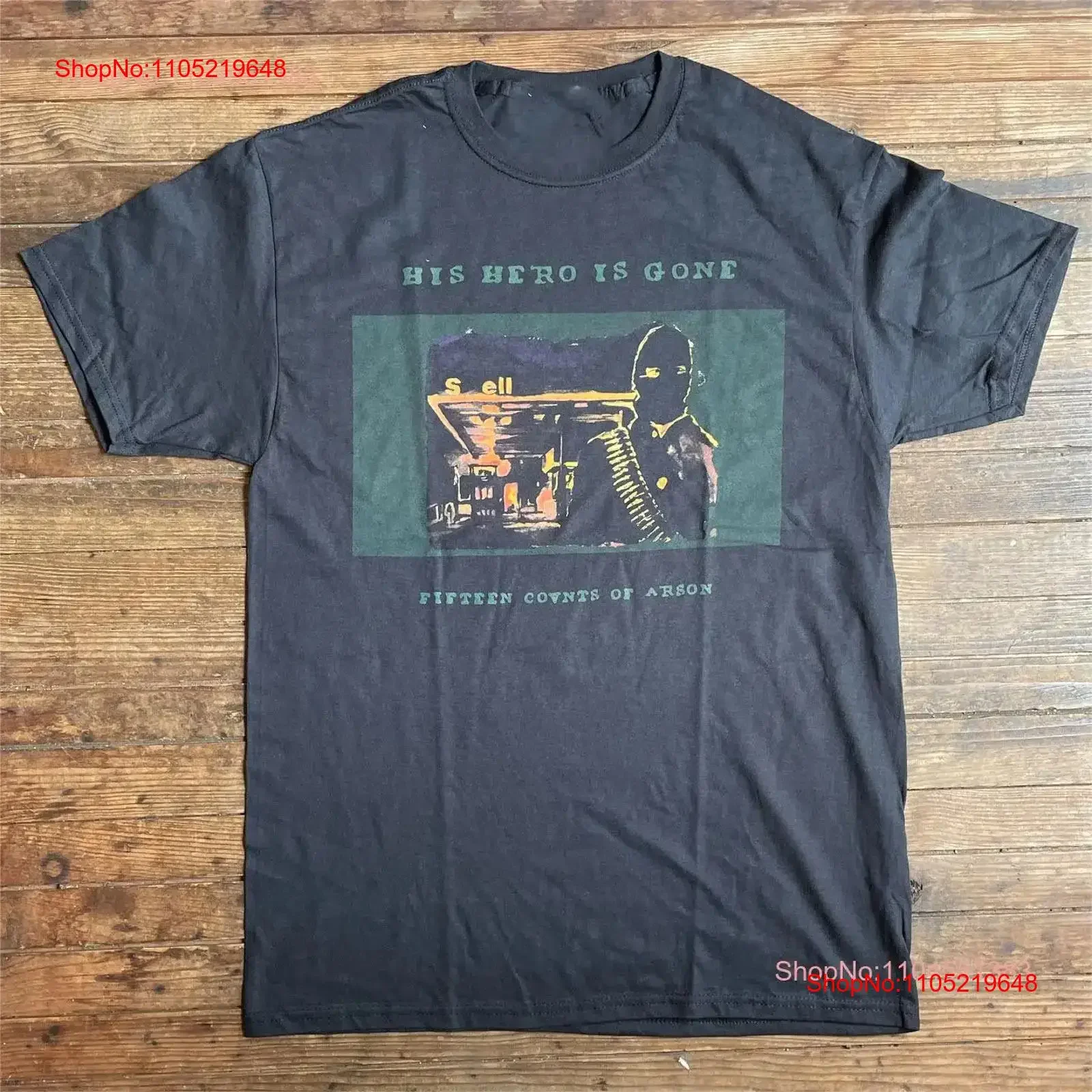 

Футболка HIS HERO IS GONE Fifteen Counts Of Arson, черная, все размеры, AC249, винтажная, с эффектом потертости, для повседневной носки, уличный стиль, стильная.