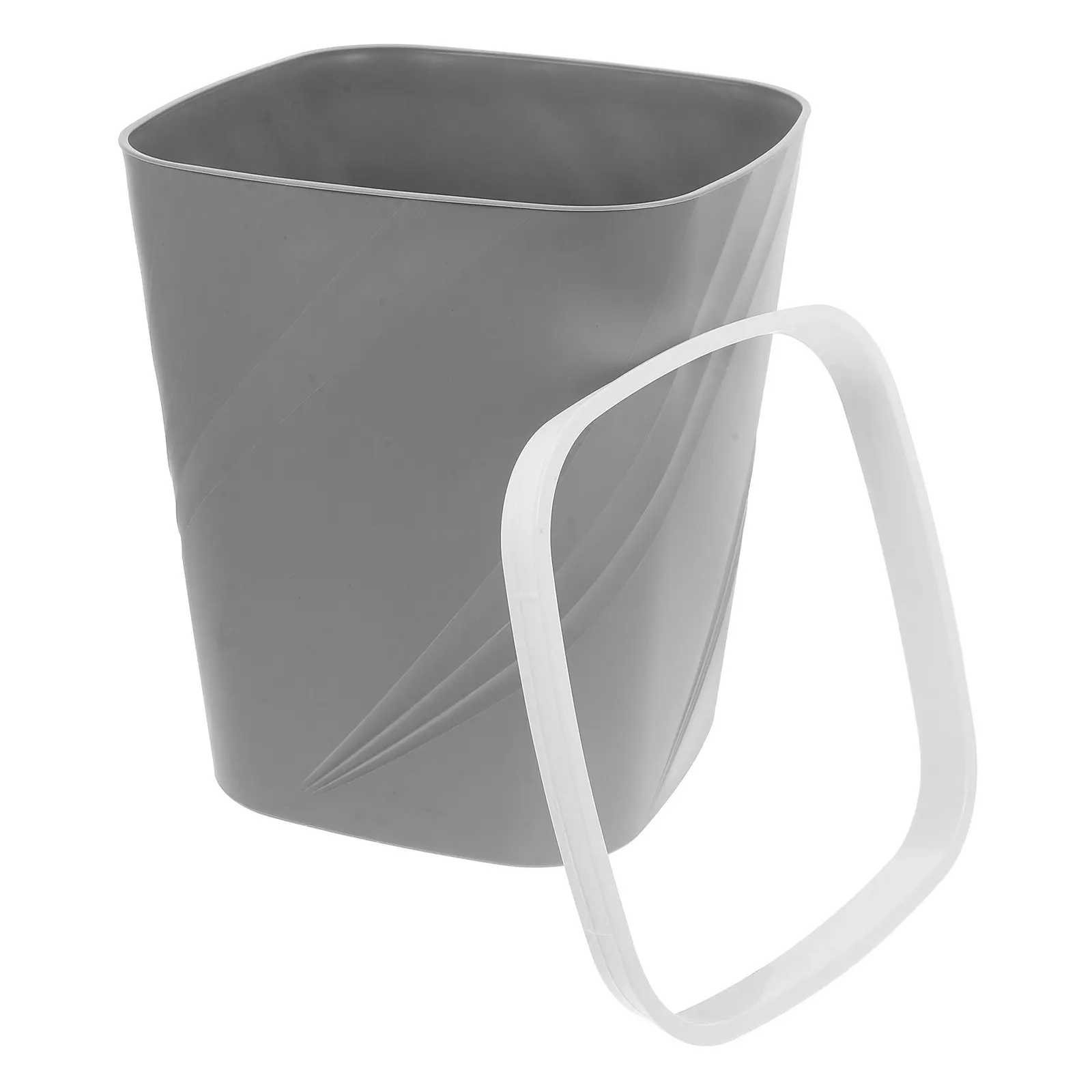 

Large Capacity Open Top Trash Can Slim Plastic Wastebasket for Bathroom Kitchen Office Grey Ultra Slim Trash Can