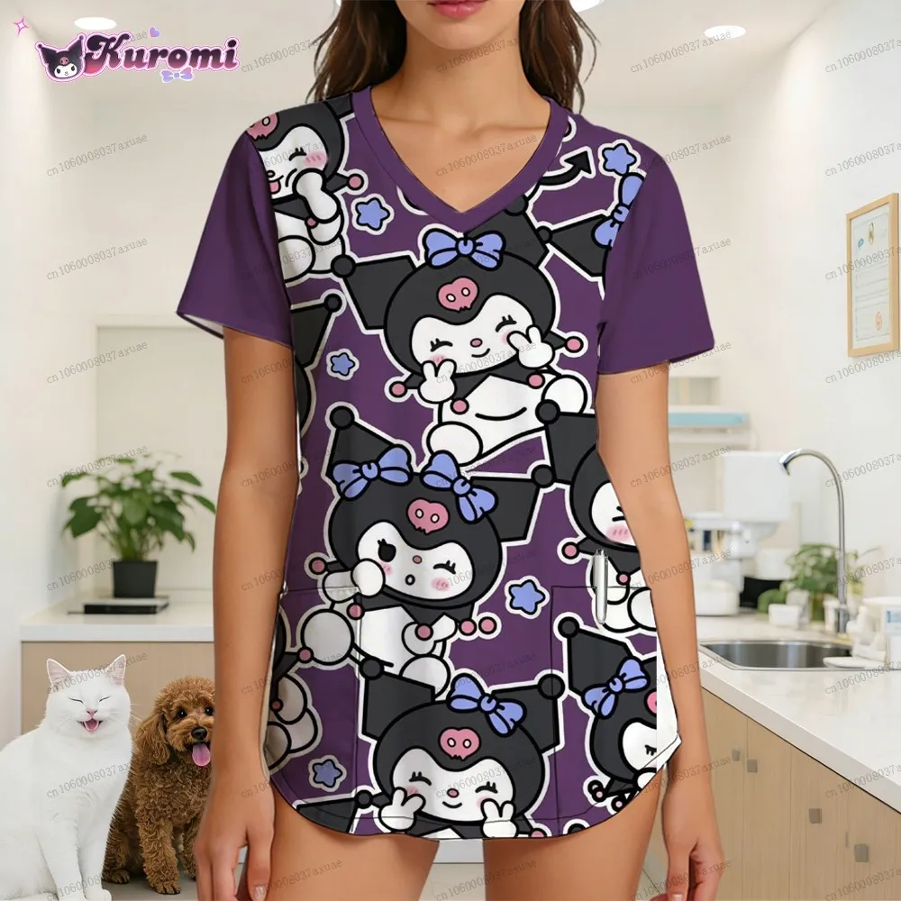 

Women's T-shirt New Arrivals Summer Graphic T Shirts Y2k Scene Clothes Nursing Uniform Polka Dot Cuteore 2026 Kawaii Kuromi Tops