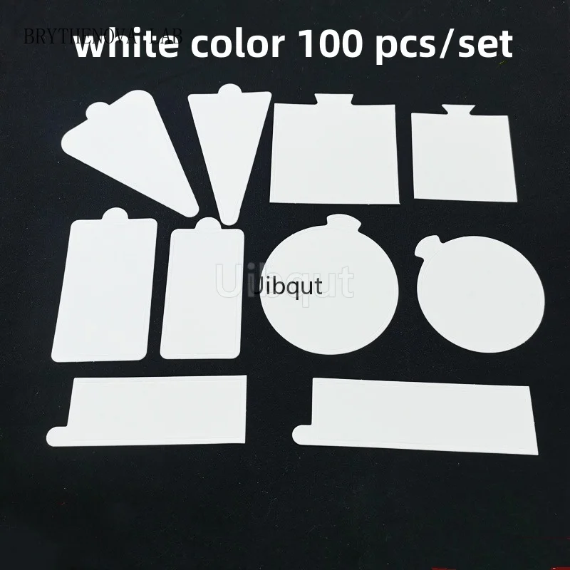 100pcs /set white black silver Mousse Mat Bottom Cake Base Paper Boards Board Shape Dessert Tray Christmas Cake Decoration Tools