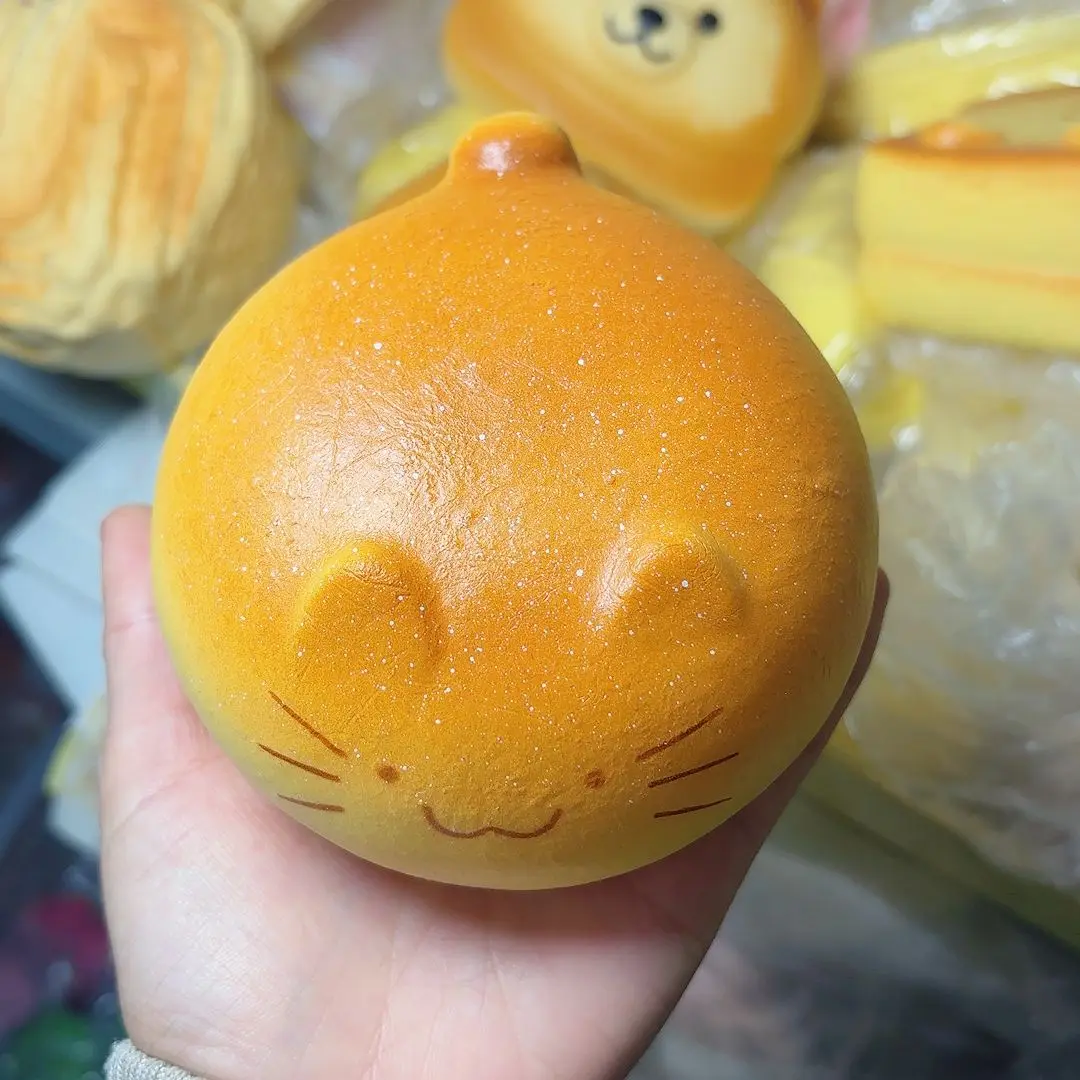 Squishy Bread Cat Slow Rising Stress Relief Decompression Fidget Calming Toys Sensory Focus Squeeze Toys Birthday Gifts - view 2