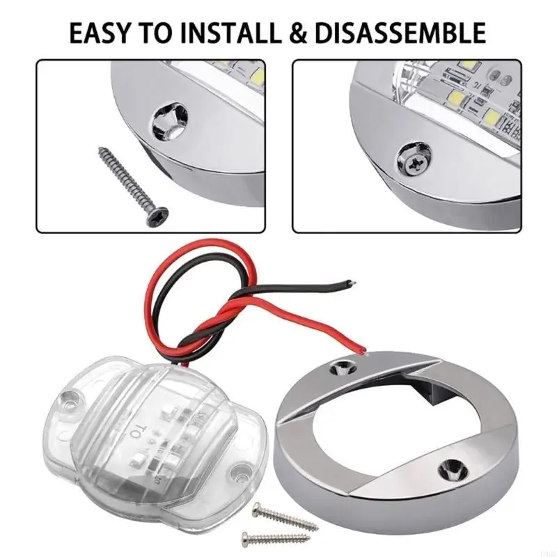 6LED 12V Round Yacht Marine Boats LED Stern Light Cabin Deck Courtesy Light Marine Interior Cabin Lights Waterproof 4pcs New