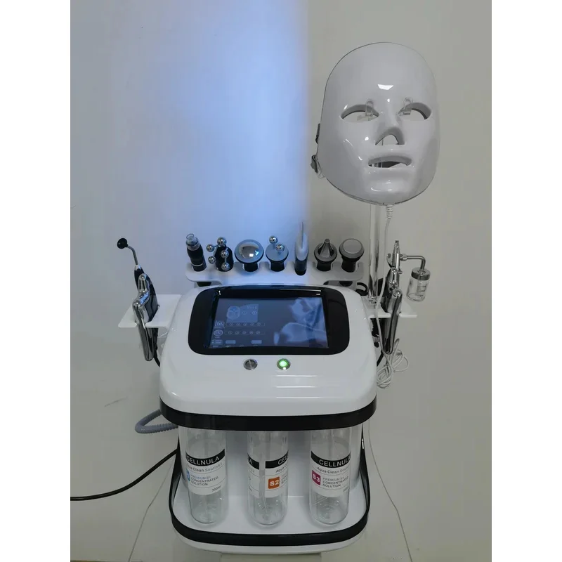 K Hydro 11 in 1 Hydradermabrasion H2O2 Oxygen Facial Machine Hydra Dermabrasion Machine Skin Exfoliating Device Deep Cleansing