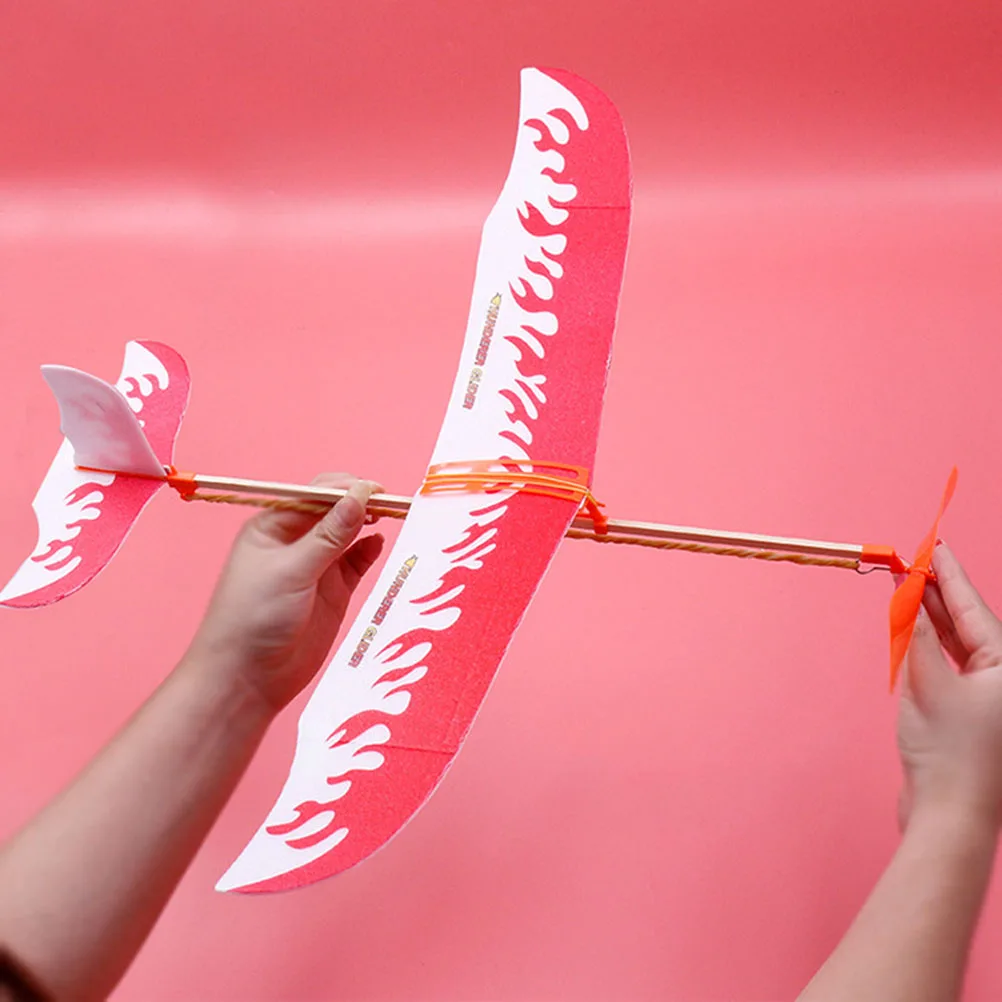 

3 PCS Rubber Powered Glider Toy Planes Kids Flying Hand Band Airplane for Bamboo Handmade Aircraft Model