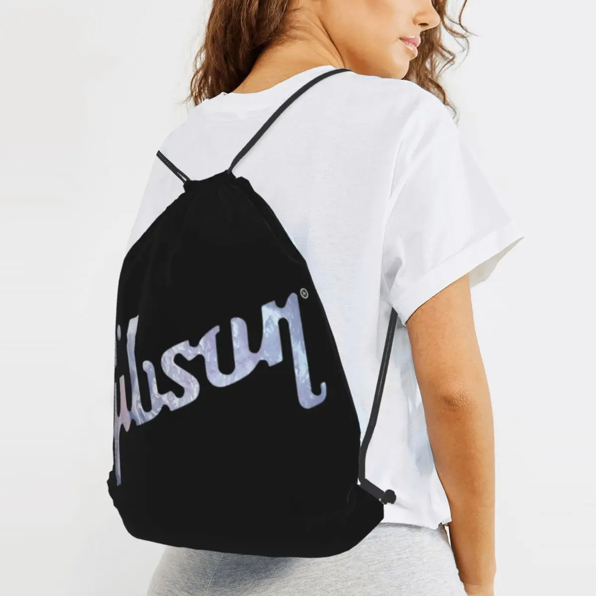 Gibsons Music 1894 Logo Backpacks Portable Drawstring Bags Sports Bag Book Bags for Travel Students