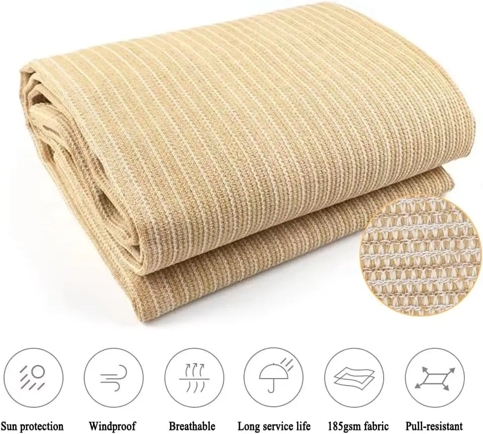12x24 FT Shade Cloth, 90% UV Block, 200GSM HDPE Fabric with Grommets for Patio, Pergola, Garden