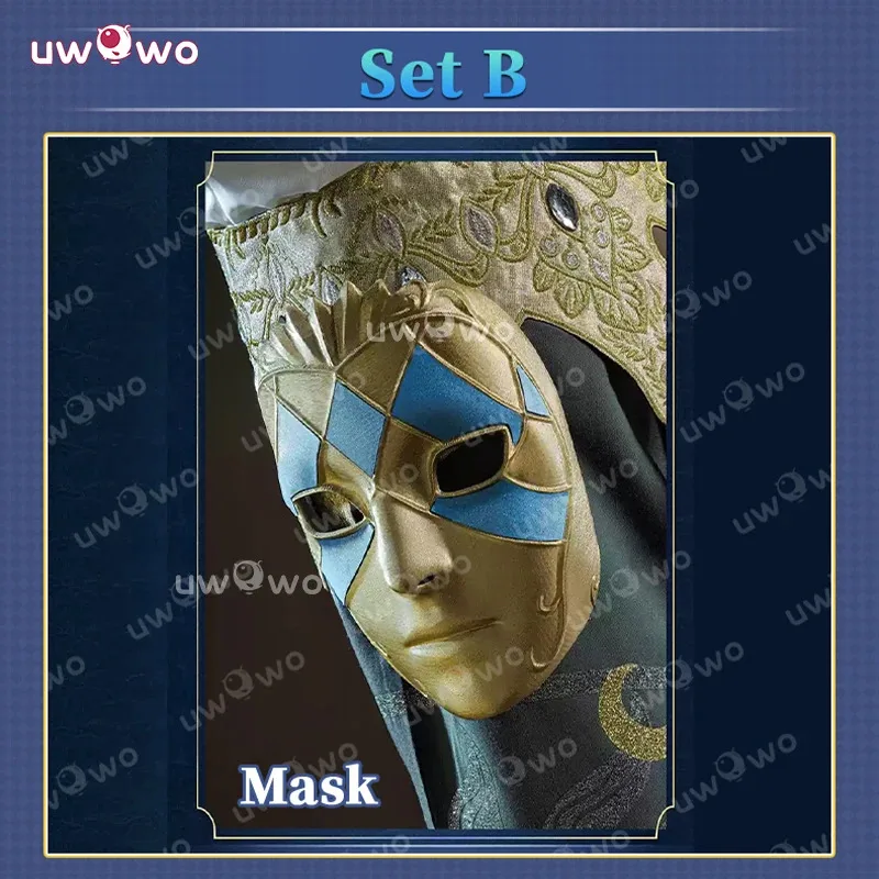 Seri Kolaborasi Qq28LQUWOWO: Identitas Game V Badut Menangis Cosplay Matahari Mati dengan Masker Kostum Halloween