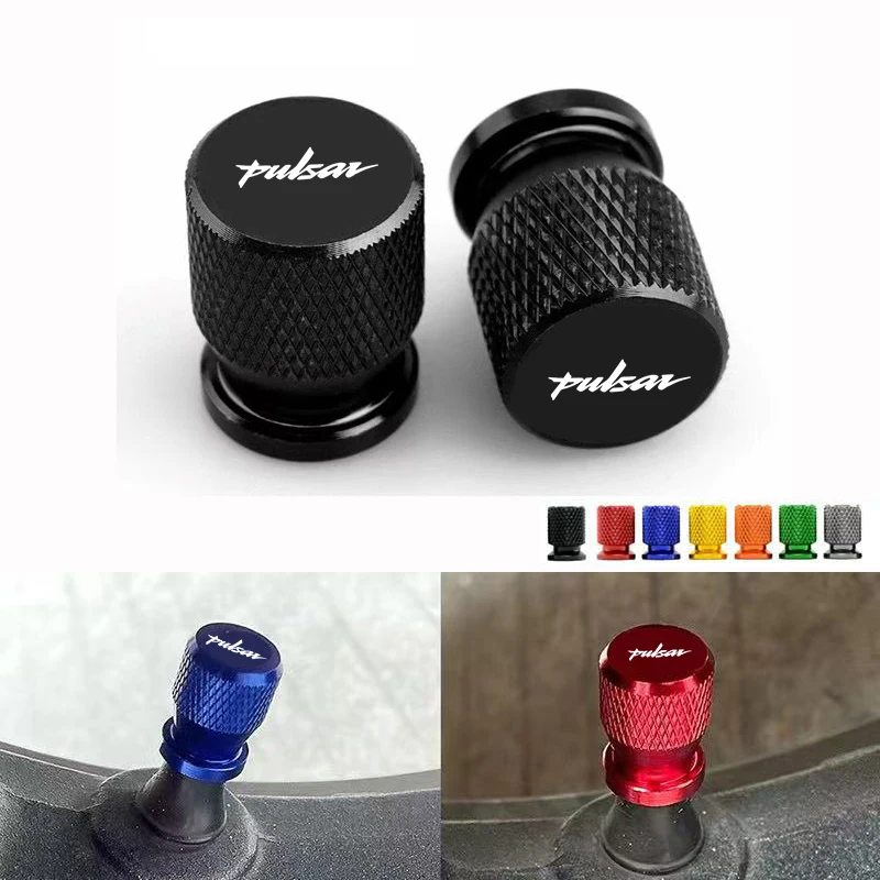 

For Bajaj Pulsar 200 NS/200 RS/200 AS all year Motorcycle Accessories Wheel Tire Valve caps CNC Aluminum Airtight cover 2 PCS