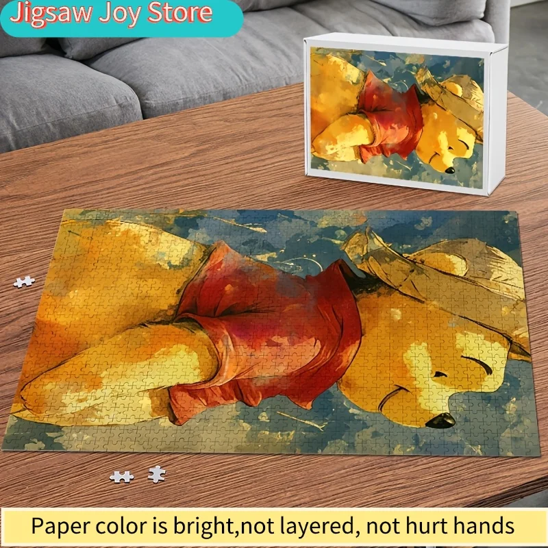 디즈니 곰돌이 푸 포스터 및 퍼즐 1000개 |   생생한 색상, 튼튼한 두꺼운 카드지, 성인과 청소년 가족 활동에 이상적