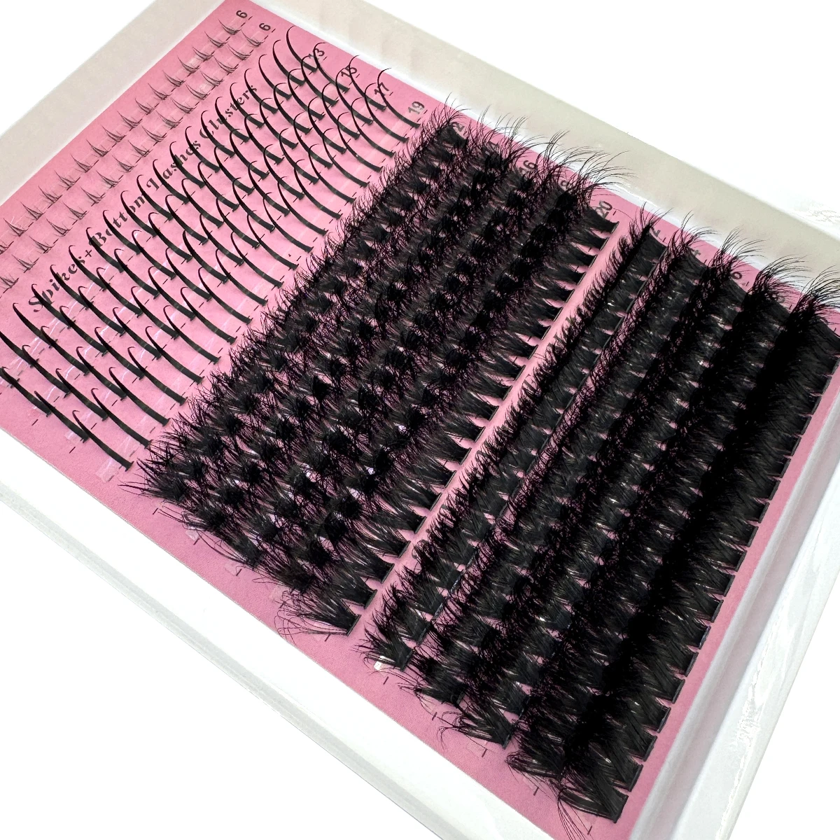 60D-200D Bottom&Spiky Lashes Cluster Volumen Einzelne Wimpern Clusterverlängerungen Spikes Wimpern Cluster DIY Fee/Manga Wimpern – Detail 1
