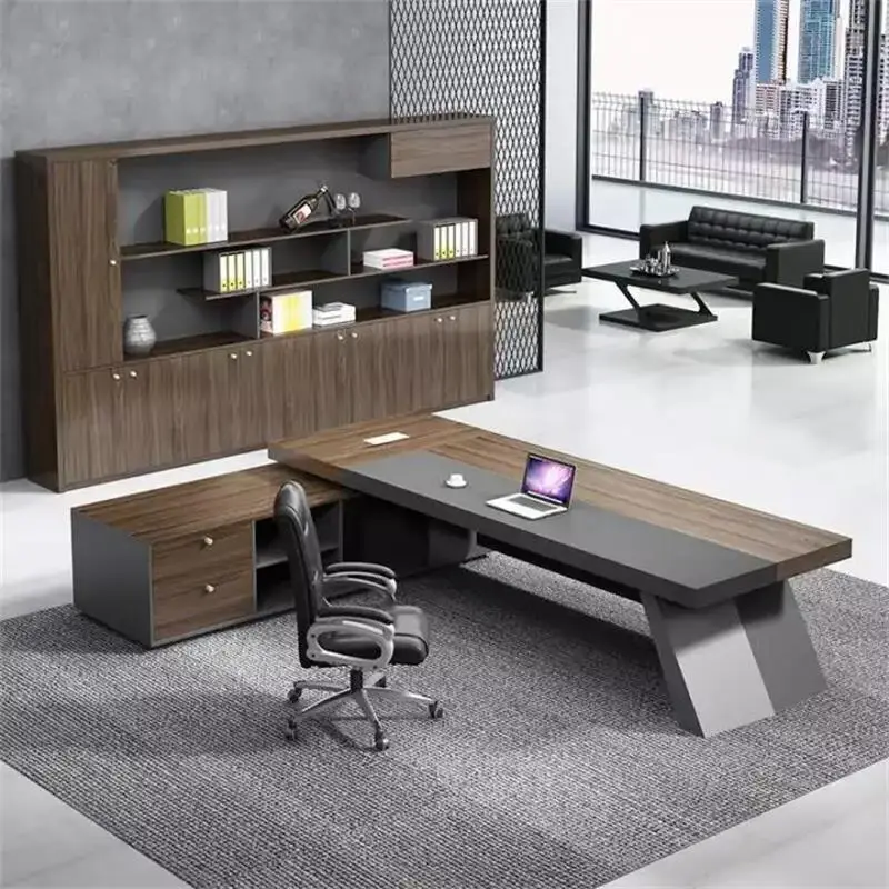 Office supervisor manager, large class desk, chair and table combination furniture, commercial use