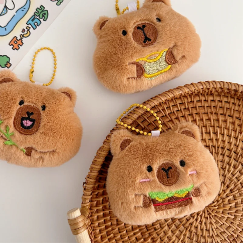 لطيف الإبداعية صار كابيبارا أفخم دمية دمية محشوة المفاتيح قلادة حقيبة شنق حلية جرلي ظهره سحر هدايا أعياد ميلاد للأطفال #5