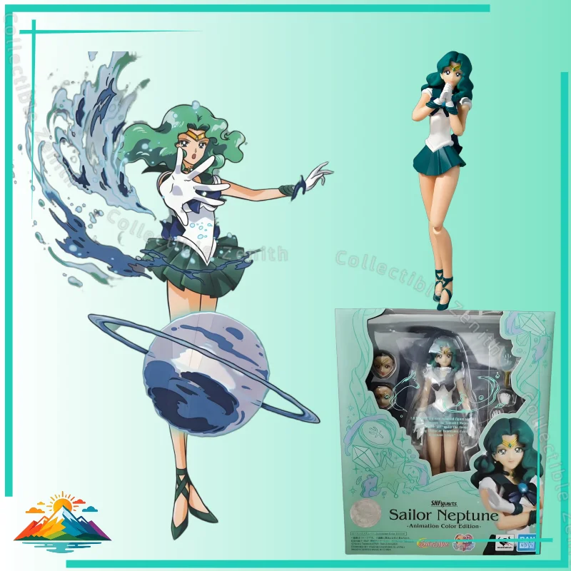 In Stock Bandai S H Figuarts Original Sailor Moon Kaiou Michiru Model Doll Brand New Boxed Action Figure Anime Characters Garage