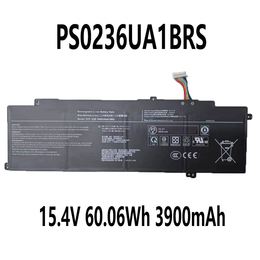 

Аккумулятор PS0236UA1BRS 15,4 В 60,06 Втч 3900 мАч для Dynabook PS0236UA1BRS