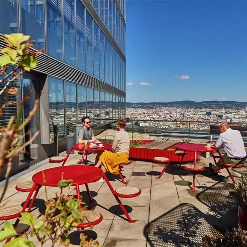 ร้านอาหารมือถือสวนเฟอร์นิเจอร์ชุดเก้าอี้ศึกษากลางแจ้งตารางโมเดิร์นหรูหราระเบียงCampingเขียนMesa Homeเฟอร์นิเจอร์