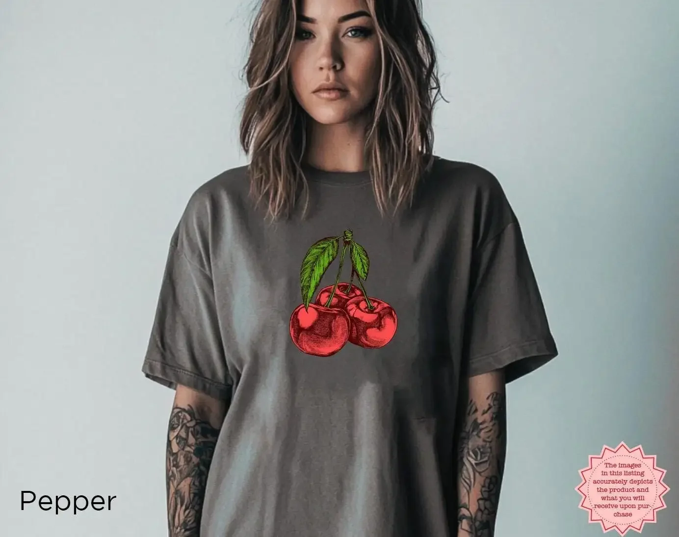 Retro Cherry T Shirt Vintage Nostalgic Cherries Womens Distressed  Timeless Charm