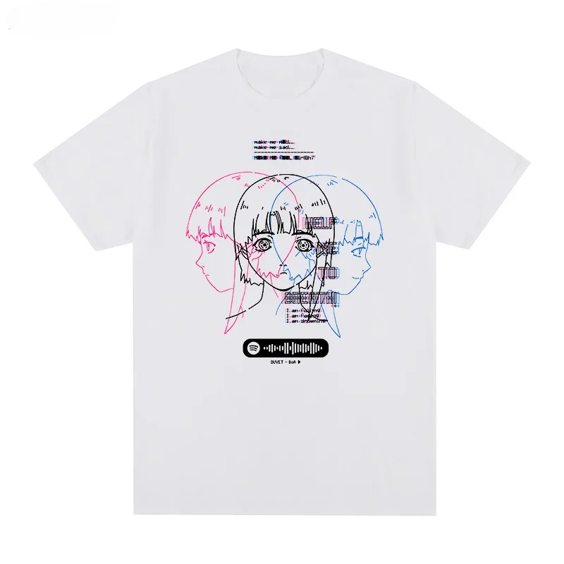 Cotton Men T Shirt New TEE TSHIRT Womens Tops Serial Experiments Lain Classic Japanese Glitch Aesthetic Manga Anime T-shirt tees