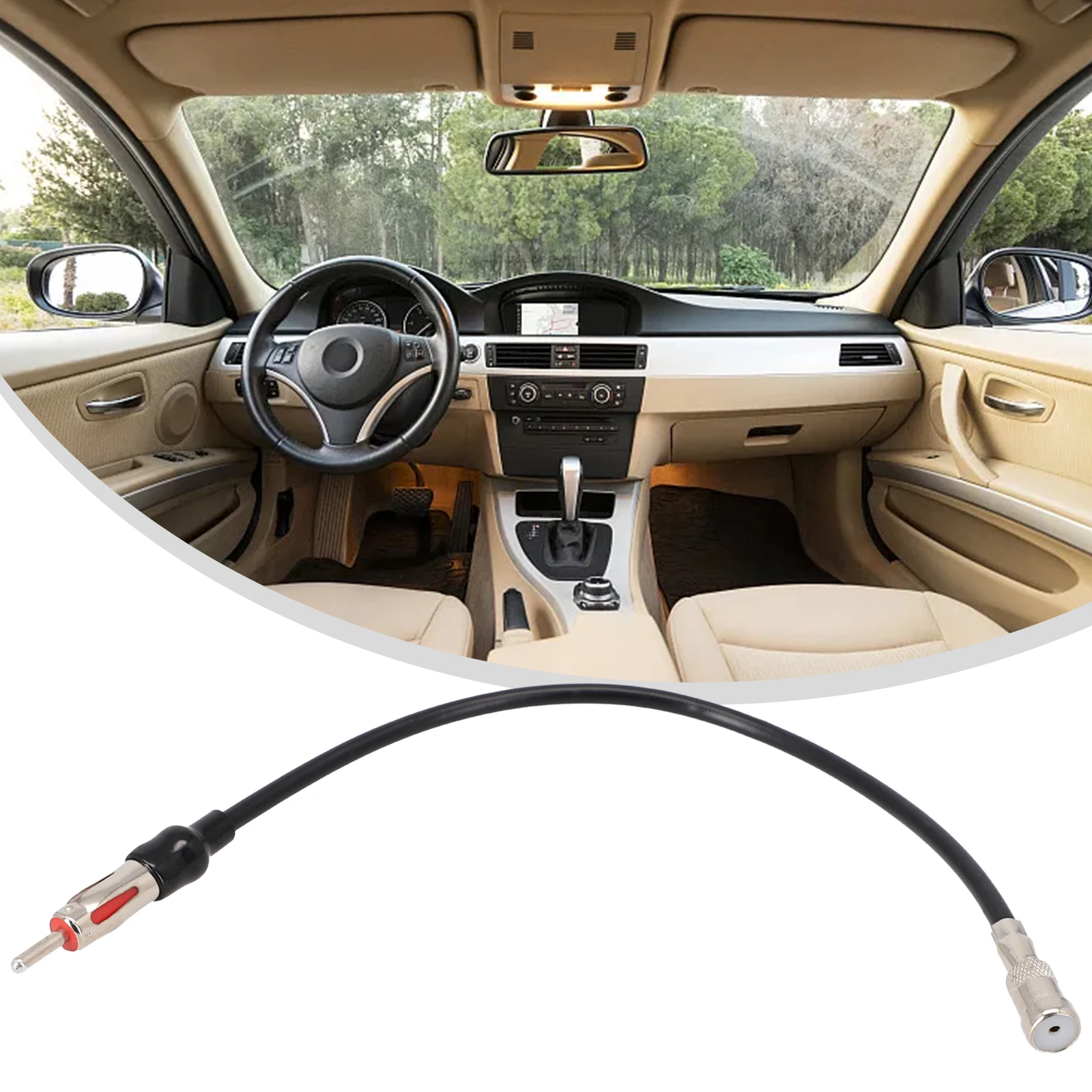 

Car Radio Antenna Adapter ISO To DIN Cable FM AM Antenna Also Suitable For Antennas With Power Also Suitable For Antennas With P