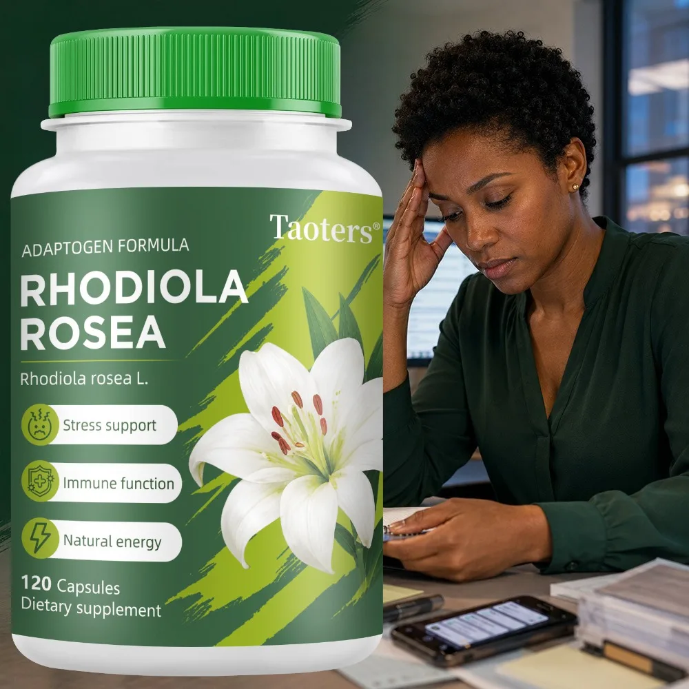 Rhodiola Rosea Capsule, Non-GMO, Gluten-Free, Helps with Brain Function and Memory, Stress Relief