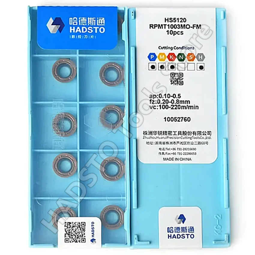 RPMT08T2MO-FM HS5120/RPMT1003MO-FM HS5120/RPMT10T3MO-FM HS5120/RPMT1204MO-FM HS5120/RPMW1003MO-FM HADSTO CNC carbide inserts