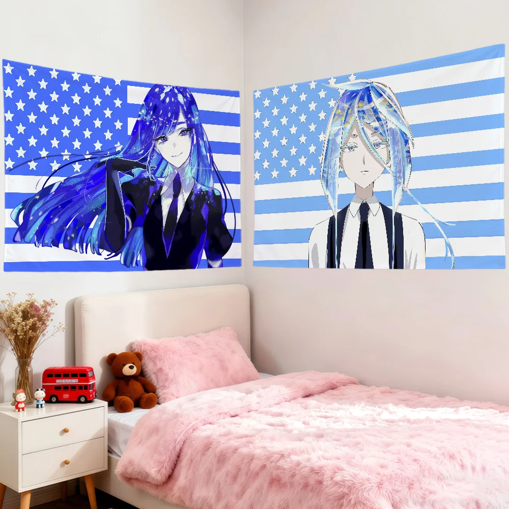 Anime Land of the Lustrous Antarcticite Flagge für Zimmer, Wohnheim, Camping, Party, Wohnzimmer, Garage, Bar, Wand, Picknick, Club, Dekorationsbanner