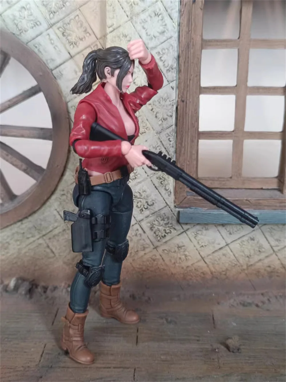 Na sprzedaż figurka kolekcjonerska Dark Source, figurka żeńska, Wojowniczka, Zła, w skali 1/18, około 9,5 cm, pełny zestaw, ruchome elementy, idealna na prezent dla fanów.