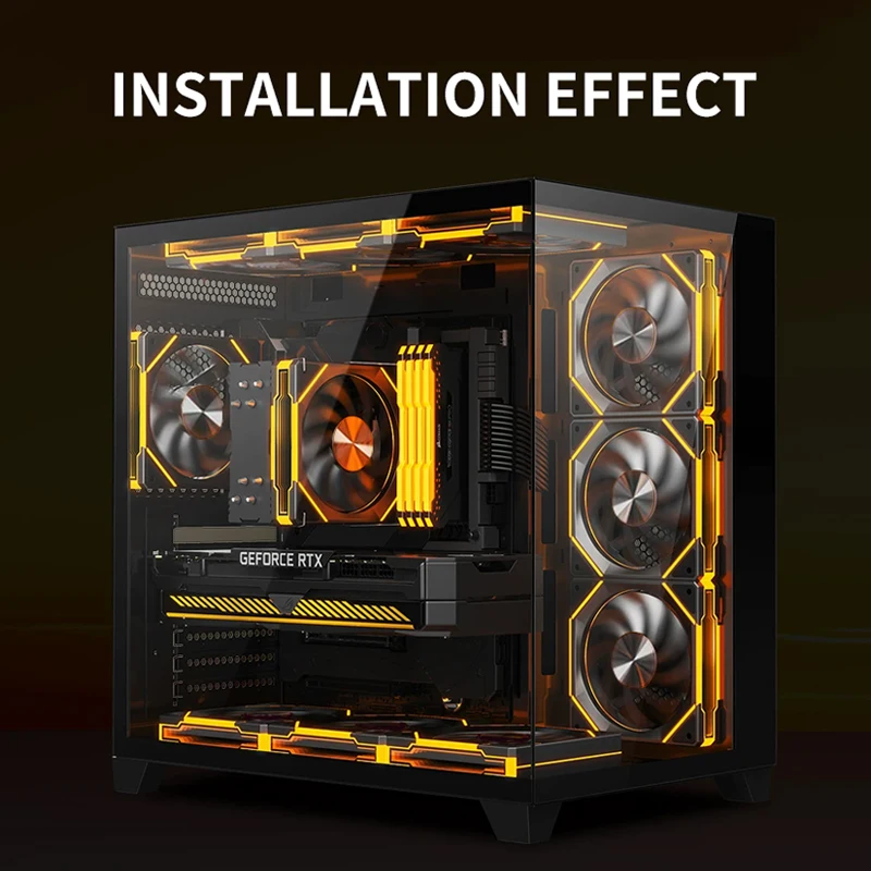 

Вентилятор для корпуса UPSIREN PF-14 PRO 140 мм с синхронизацией подсветки материнской платы/ARGB+PWM, опции обычной/обратной версии