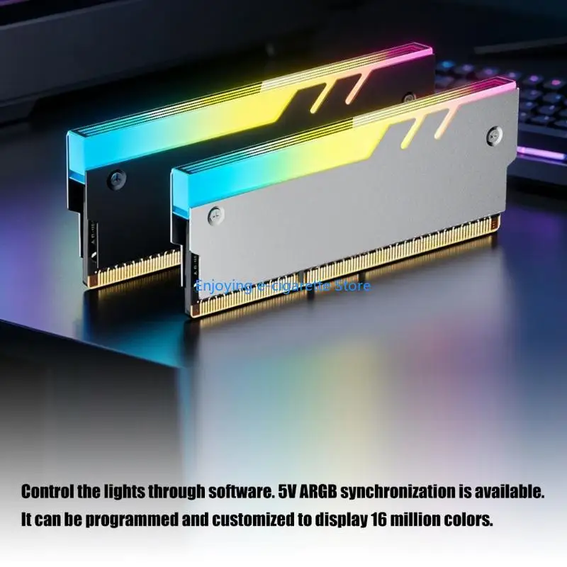 Adressierbarer Beleuchtungs-Metallspreizer für DDR5 DDR4 DDR3 DDR2-Speichermodul Gaming Y4QF – Detail 8