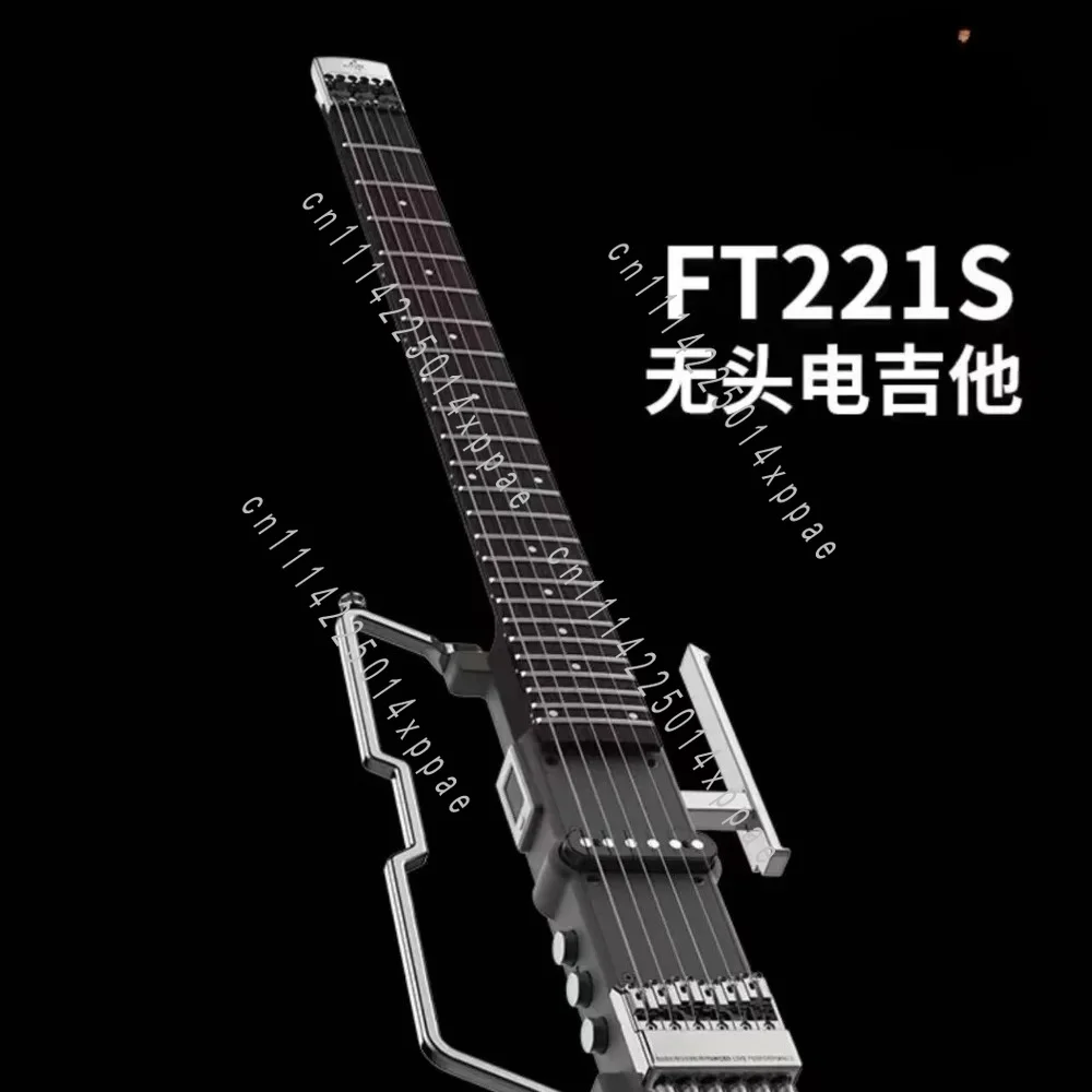 FT-221S Portable Folding Headless Electric Guitar Silent Beginners Professional PerforAlp Travel Guitar Foldable Body Structure