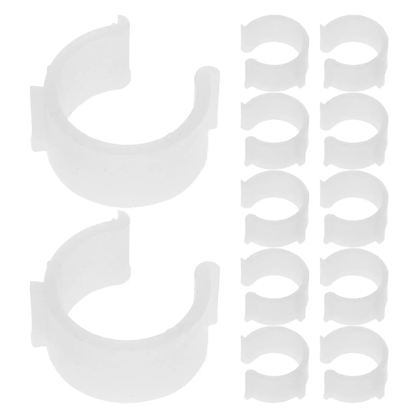 12Pcs Curtain Rod Fixator No Screw Plastic Brackets Damage Free U Shaped Curtain Pole Holders for Wall Ceiling Mount Tension Rod