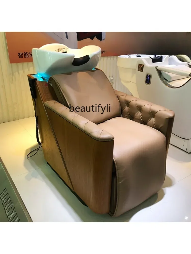 

1184 Scalp Care Shampoo Chair Electric Lifting Beauty Salon Shampoo Bed Half Lying Lying Completely Type Flushing Bed