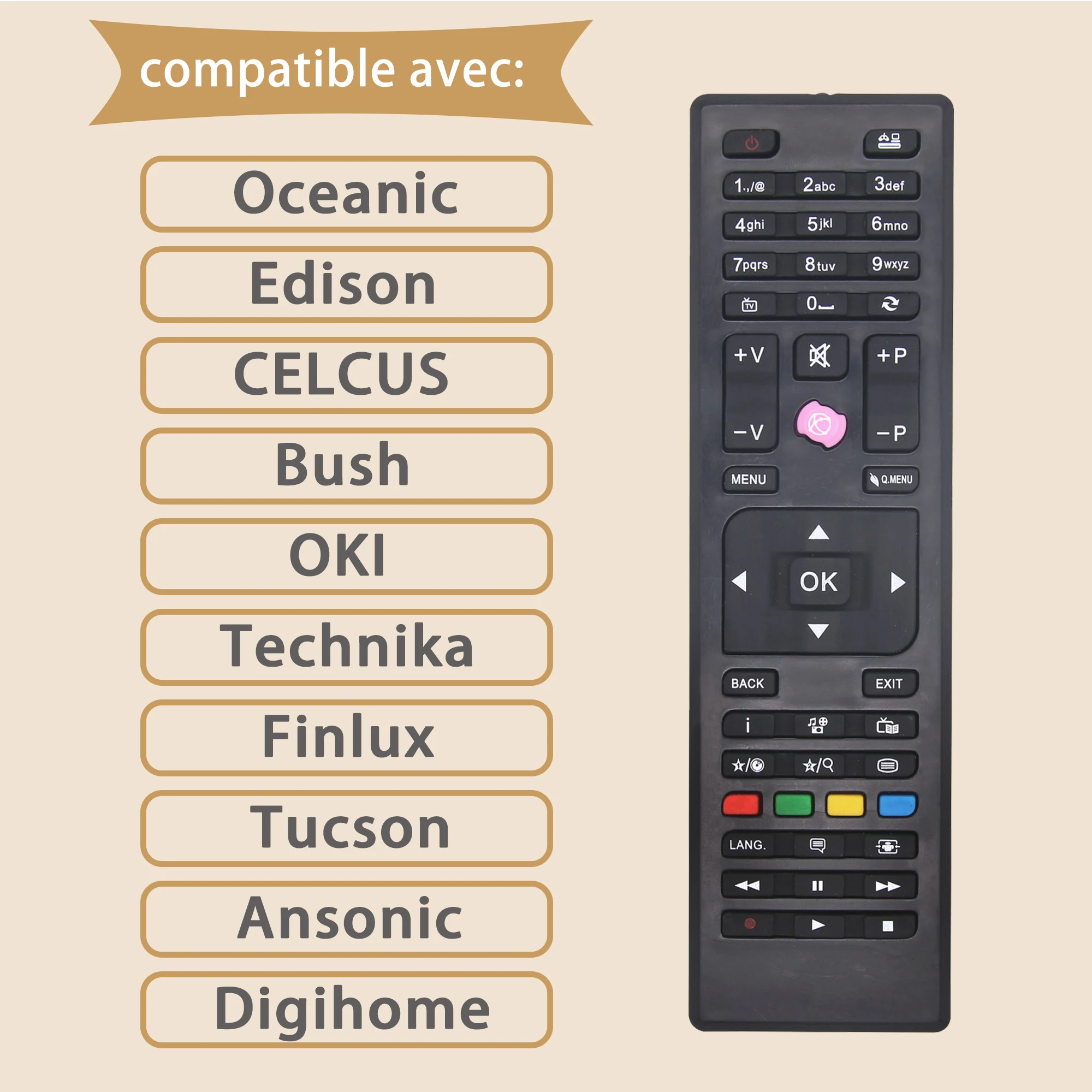 

RC4875 RC4870 RC4849 Пульт дистанционного управления для телевизора ДЛЯ JVC VESTEL SELECLINE HITACHI TECHWOOD Telefunken Finlux TE32182B301C10 32272HDDVDL