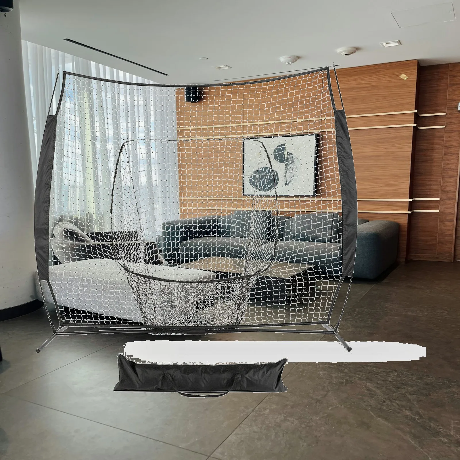 Baseball Rebounder Net Portable Baseball Pitchback Net Easy Setup for Backyard