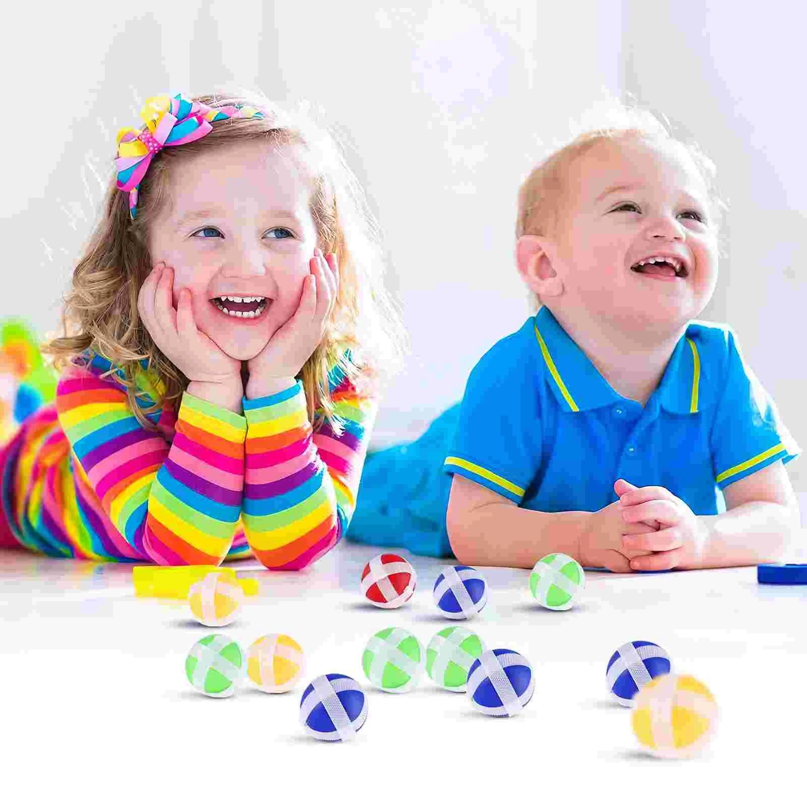 25 Stück klebrige Bälle, Spielzeugbälle, Klettverschluss, Stoffbretter für Kinder, Spielzubehör, Kunststoff für