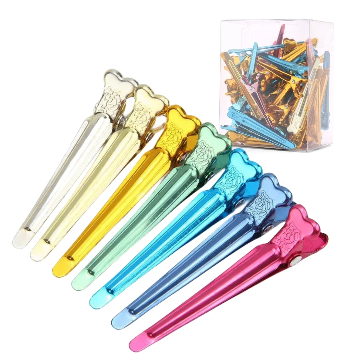 

50Pc/Box Aluminum Hairpin Duckbill Hairpin Hairdressing Clip Hair Fixed Hairclips Salon Home Stlying Tool 2023