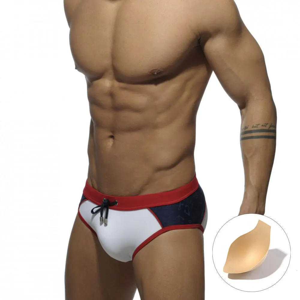 

Мужские трусы в тон с чашкой, трехмерные карманы, сексуальные модные плавки, пляжные трусы для бассейна, интернет-трусы со знаменитостями