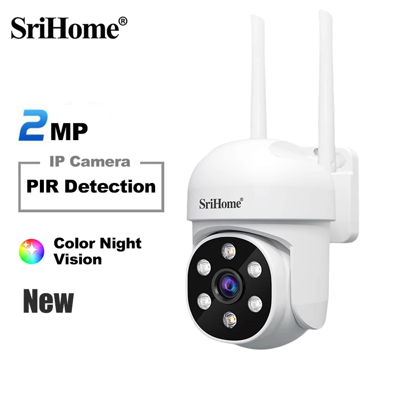 

Srihome SH061 Wireless Monitoring Camera PTZ AI 1080P Home Security Camera Night Vision Human Detection Video Surveillance Cam