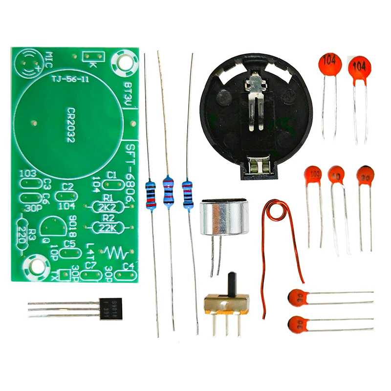 Il modulo Wireless del trasmettitore e del ricevitore FM semplice imposta il circuito del PCB di frequenza del microfono