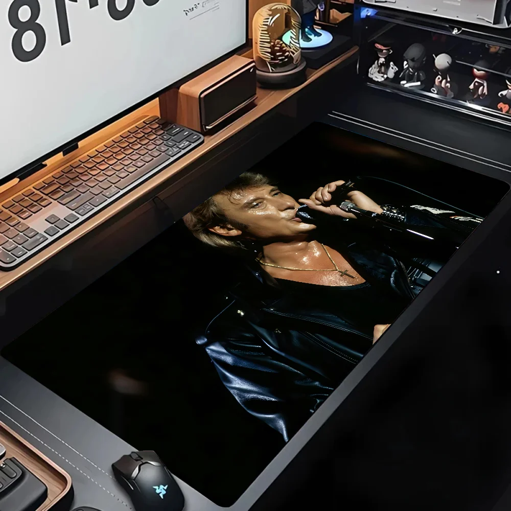 حصيرة ماوس Johnny Hallyday مع وسادة ، ملحقات مكتب للألعاب ، حصيرة حشوة لوحة مفاتيح رئيسية ، XXL ، 1 144