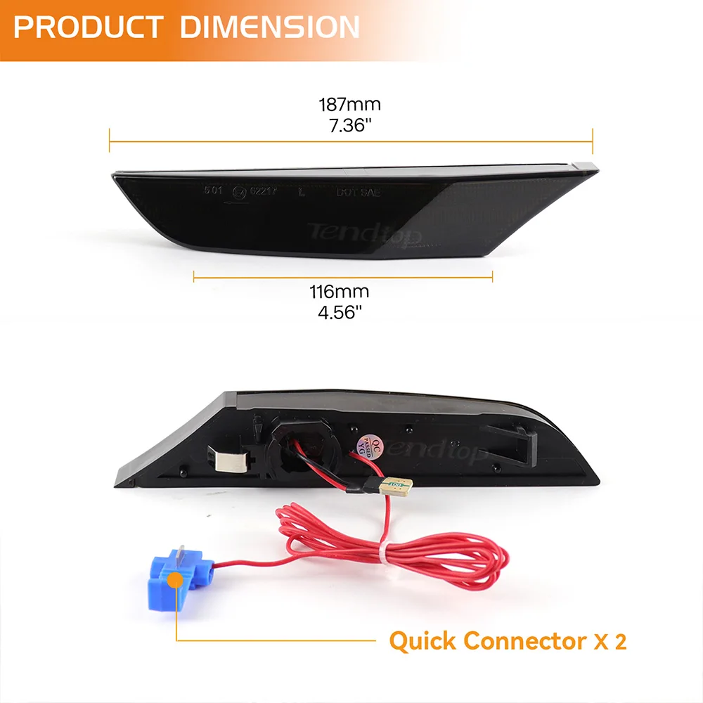 Led Dynamic DRL Side Marker Turn Signal Light Sequential Blinker Lights for Infiniti G35 Base X Sport Journey 2003-2007