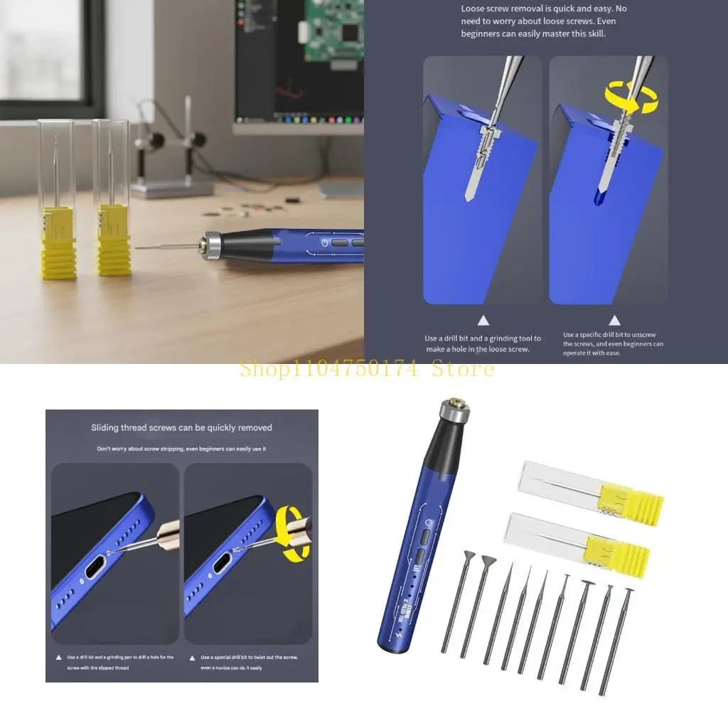 

Ergonomic Sliding Thread Extractors Drill Bit Sliding Thread Removal Tool Grinder Pen For Electronics Repair Drill Bit top sale