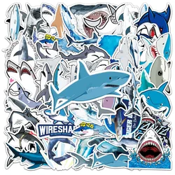 10/30/50pcs Cool Shark Adesivos Pack Graffiti Decalques DIY Notebook Laptop Car Brinquedo Clássico Garrafa de Água Adesivo Impermeável para Criança