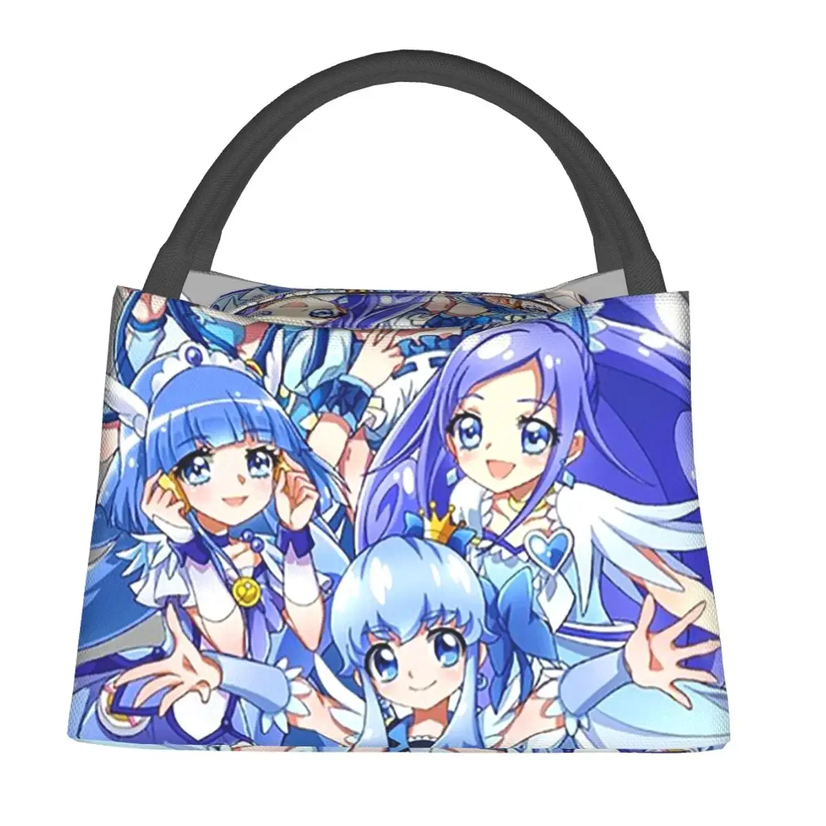 Smile Precure Lunch Bags Insulated Bento Box Leakproof Lunch Tote Picnic Bags Cooler Thermal Bag for Woman Girl Work