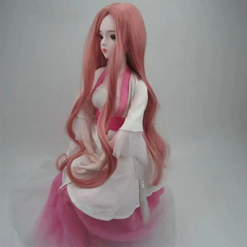 Doll Wig Curls For Doll 1/8 1/6 1/4 1/3 BJD Doll Hair Long Colorful Wig Princess OB11 Hair Wig