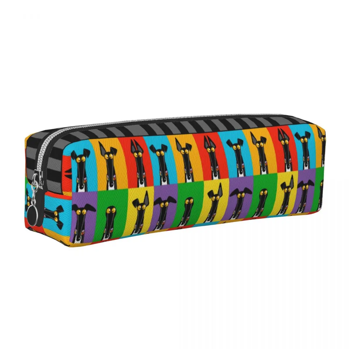 

Greyhound Semaphore Pencil Case Lovely Whippet Lurcher Dog Animal Lover Pen Bag Big Capacity Students School Pencil Pouch